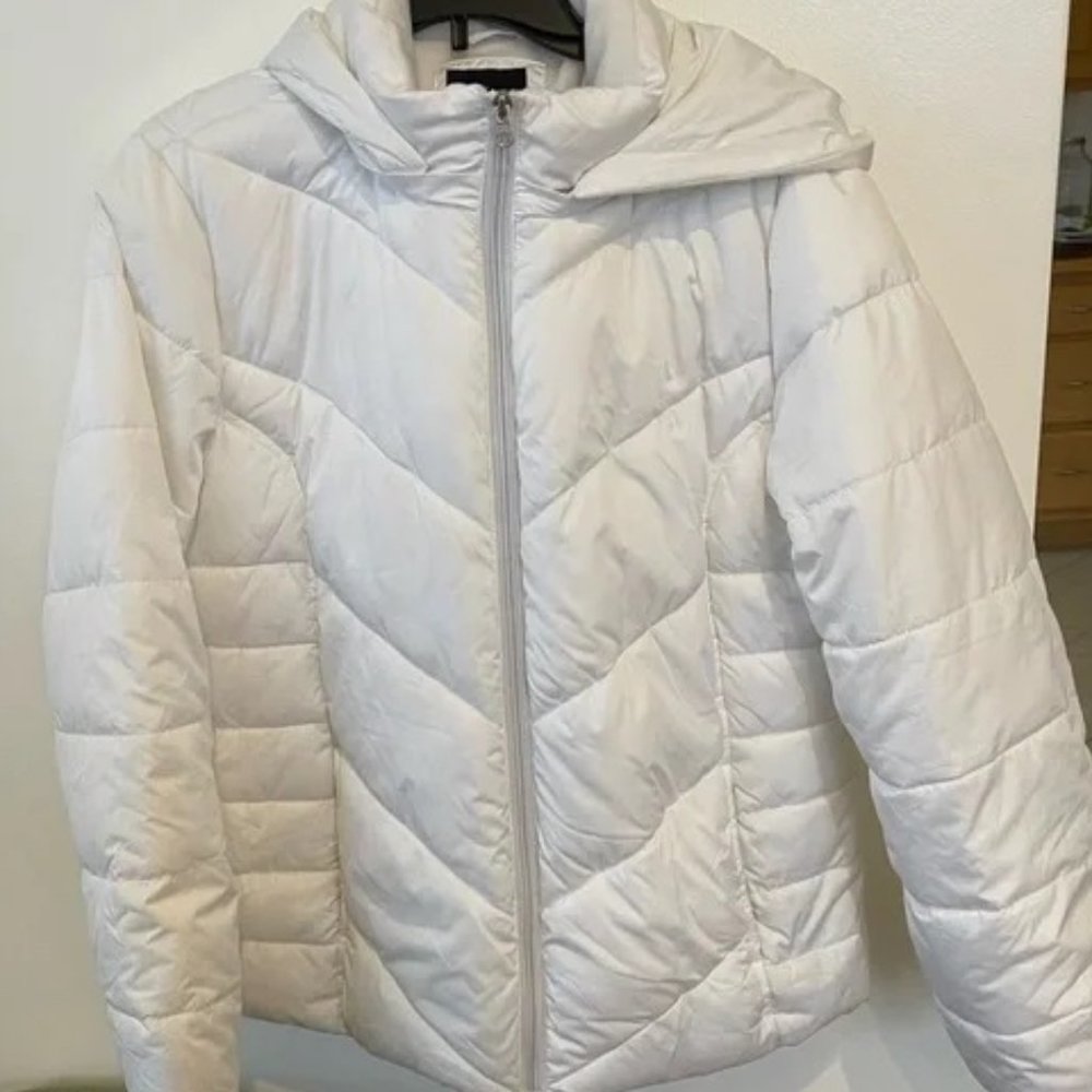 White Winter Bubble White Jacket Large - image 5